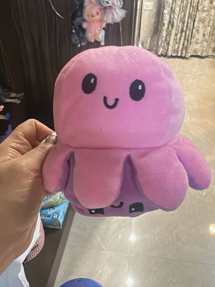 Reversible Octopus Plush Toy