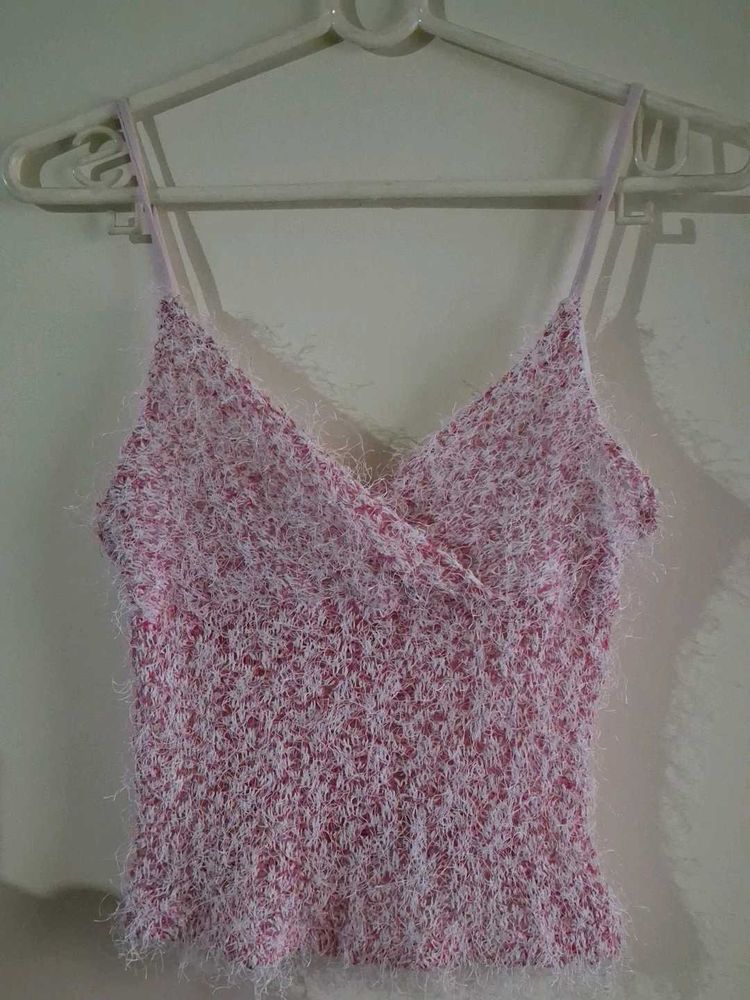 Fuzzy Pink Cami Top