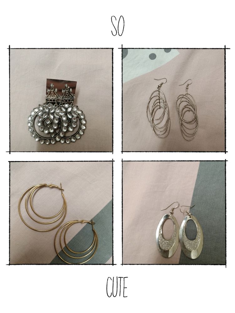 4 Pairs OfStylish Earing Very Low Cost.+ Free Dalwada Mix sample Pack