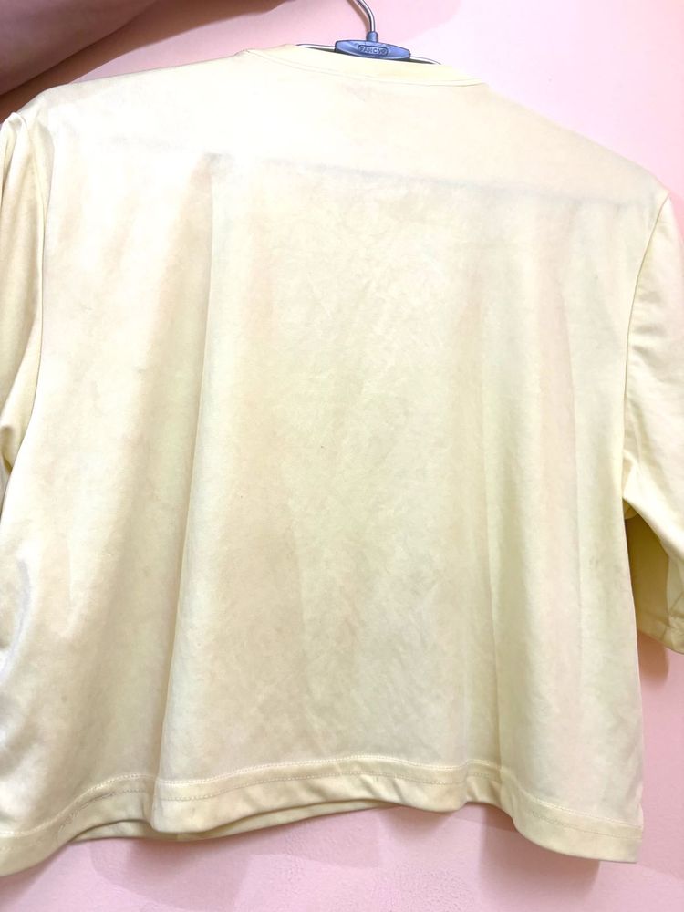 Light Yellow Basic T-Shirt