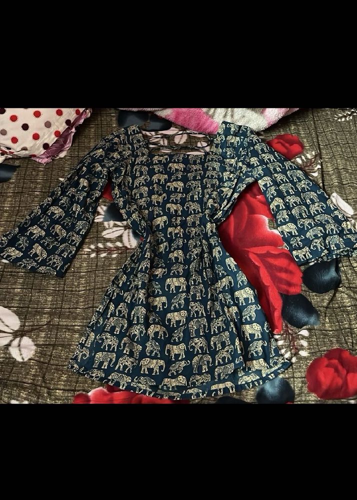 Both Elephant And  Print Mini Dress