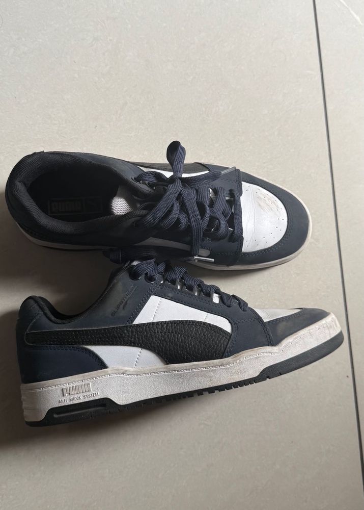 Puma Men's Navy &amp; White Sneakers