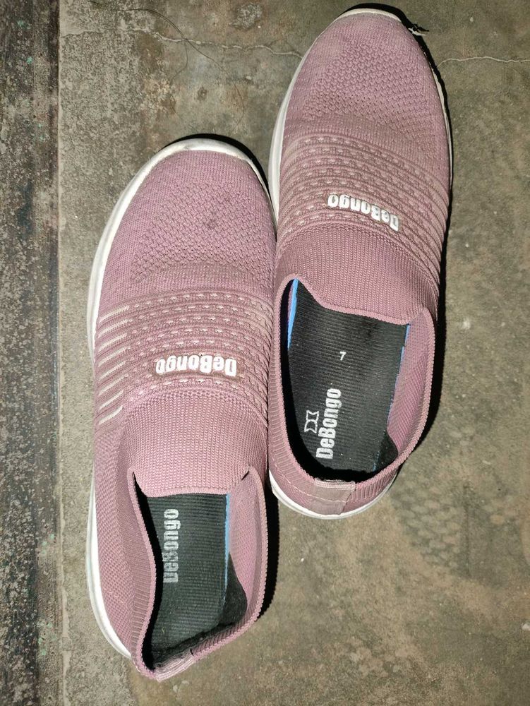 Comfortable Pink Slip-On Sneakers