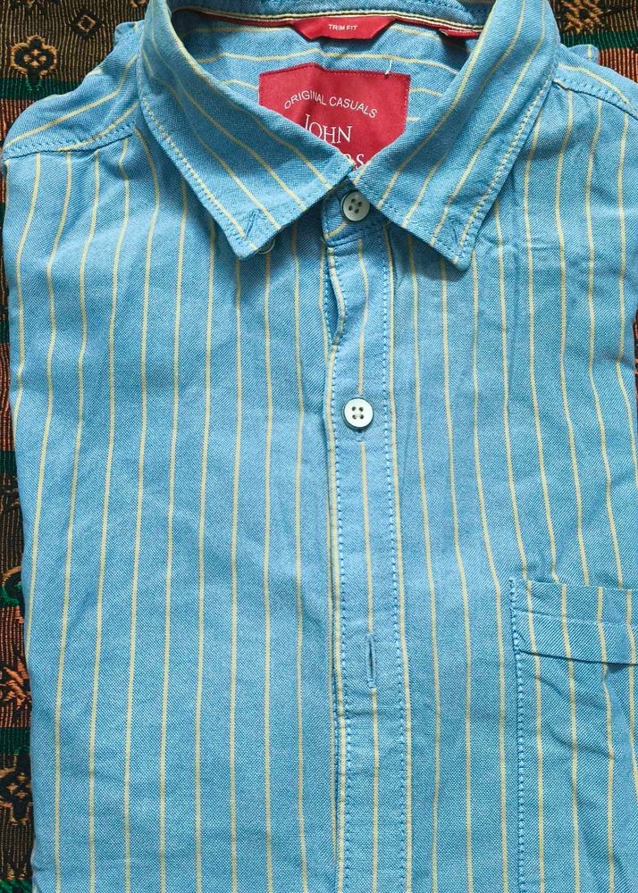 Men's Striped Button-Down Shirt