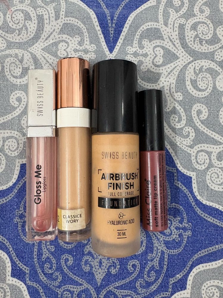 COMBO OF Swiss Beauty Foundation, concealer,