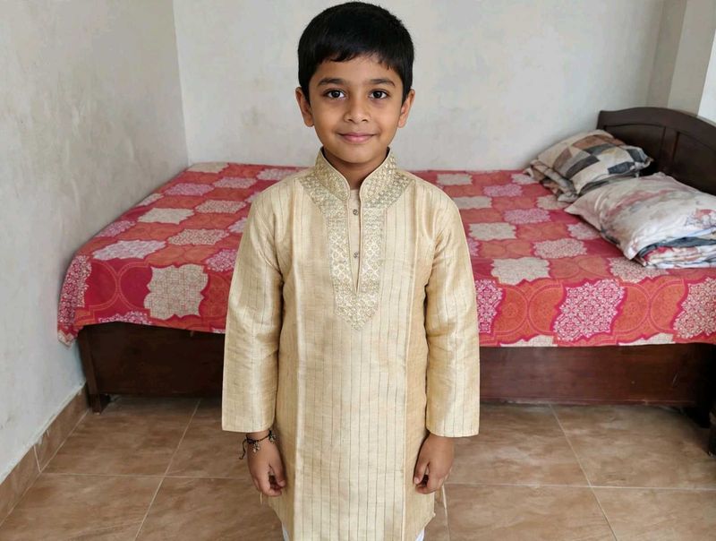 Boys Beige Kurta