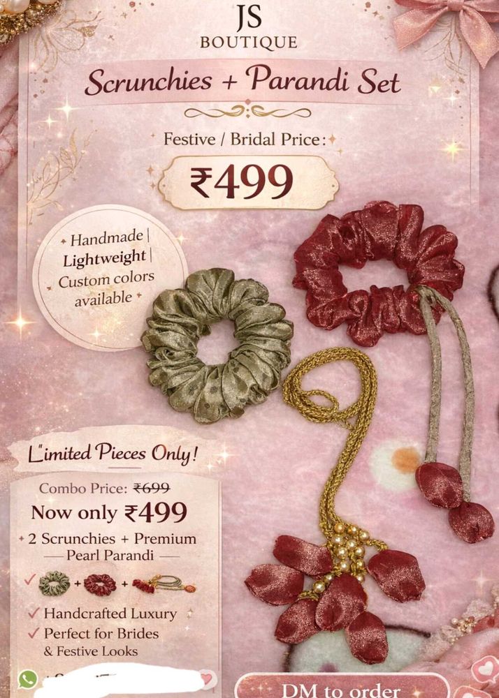JS Boutique Scrunchies + Parandi Set