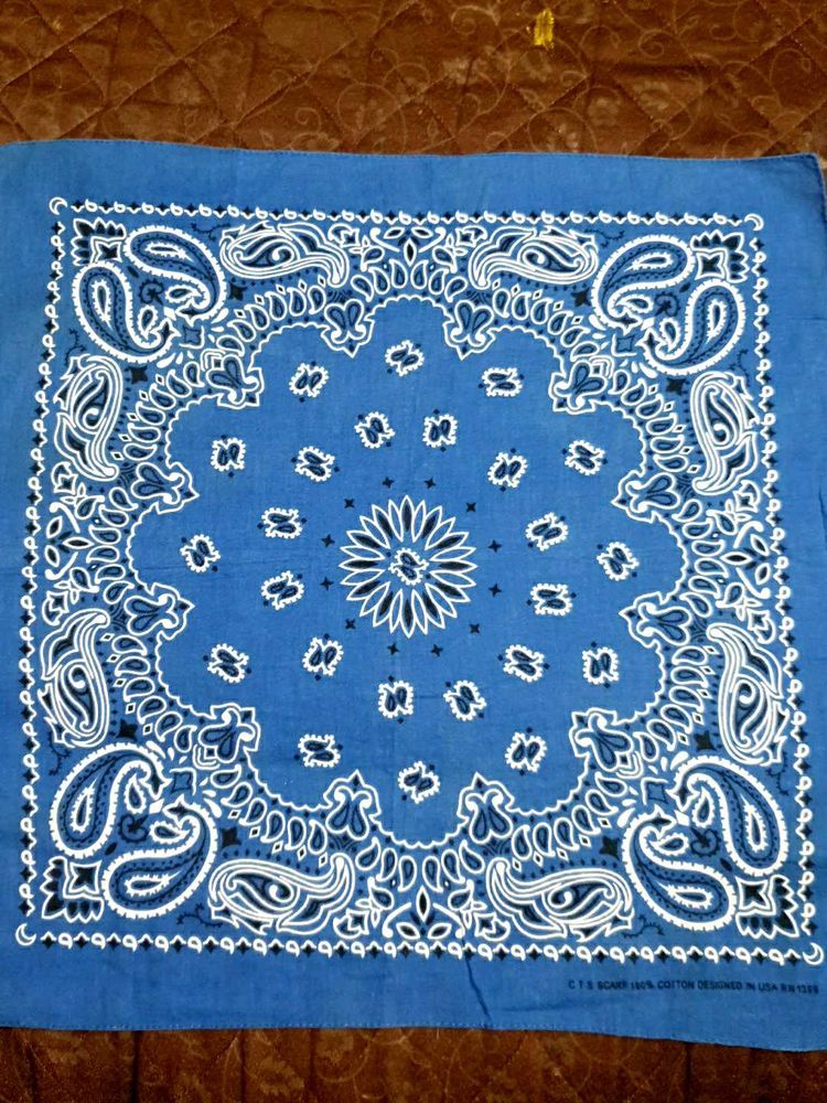 Classic Blue Paisley Bandana