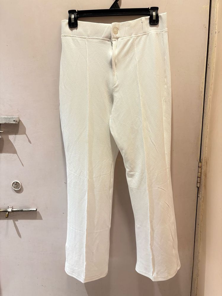 Classic White Flare Pants