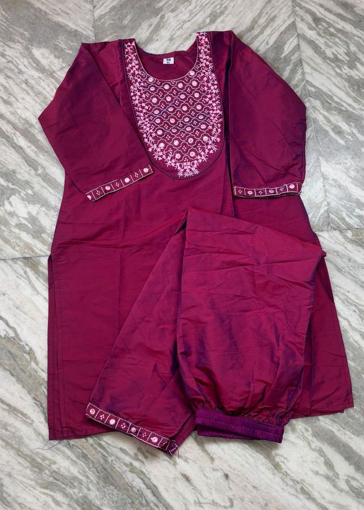 Elegant Embroidered Kurta Set