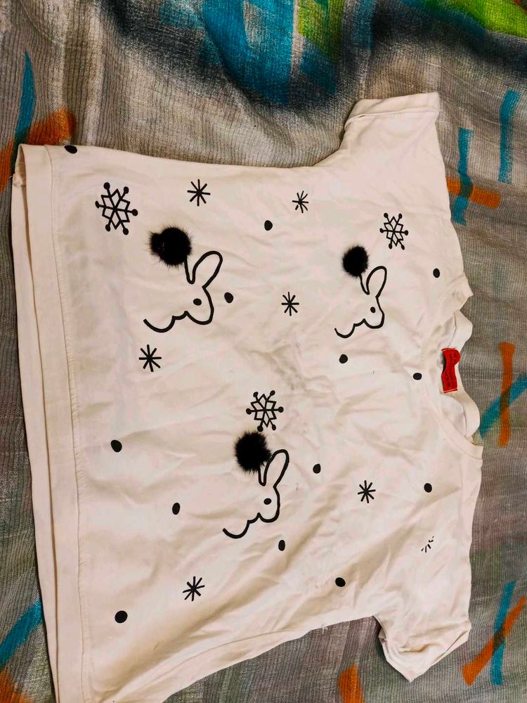 Adorable Bunny Winter Top for Kids