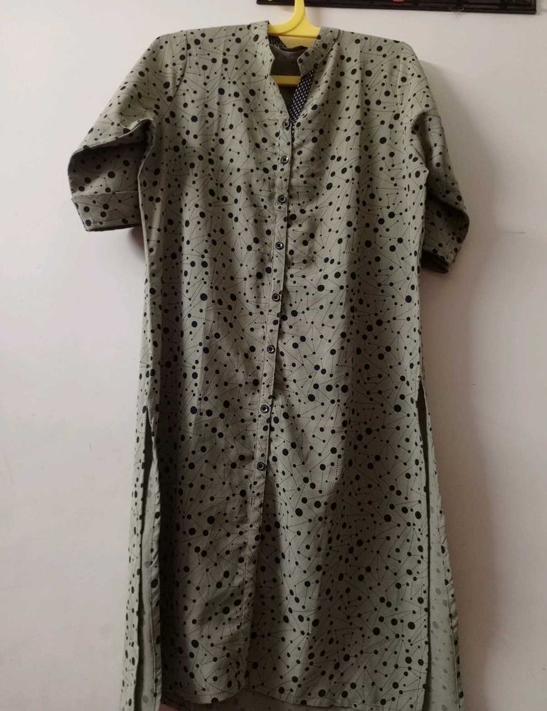 Elegant Green Printed Kurti ✨