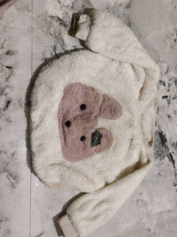 Cozy White Fuzzy Sheep Sweatshirt