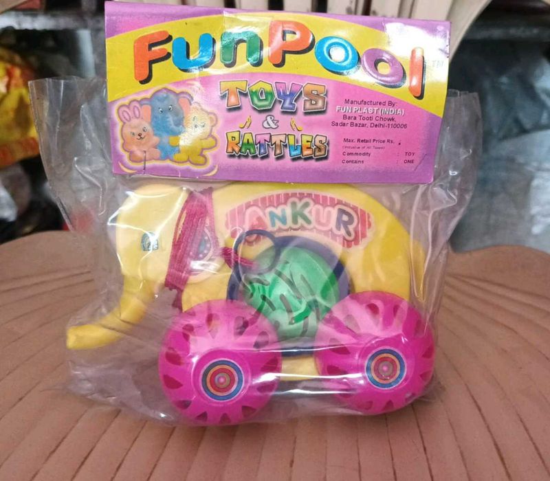 FunPool Ankur Pull Along Elephant Toy