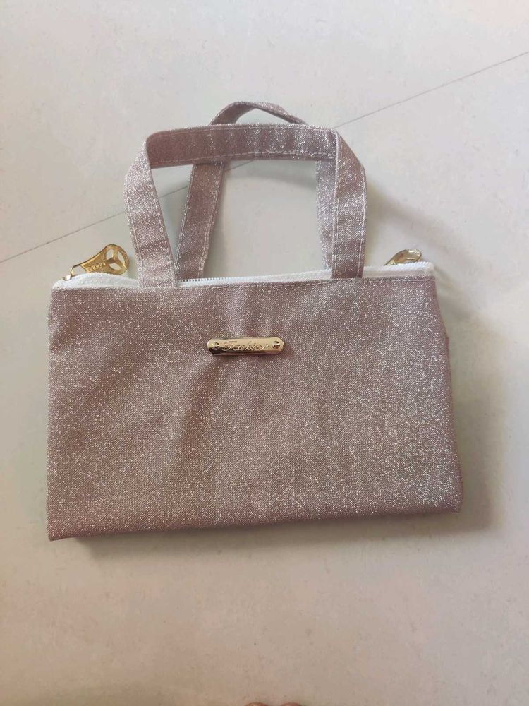 Sparkly Rose Gold Clutch Bag
