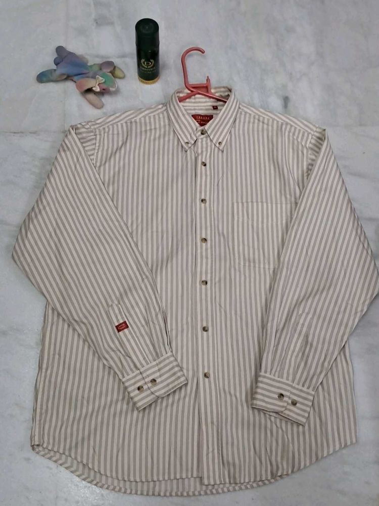 Striped Casual Button-Down