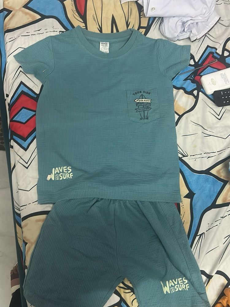 Teal Ribbed Surf Set