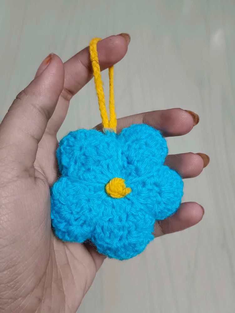 Crochet Flower Keychain