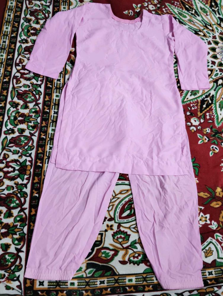 Pink Kurta with Palazzo Set