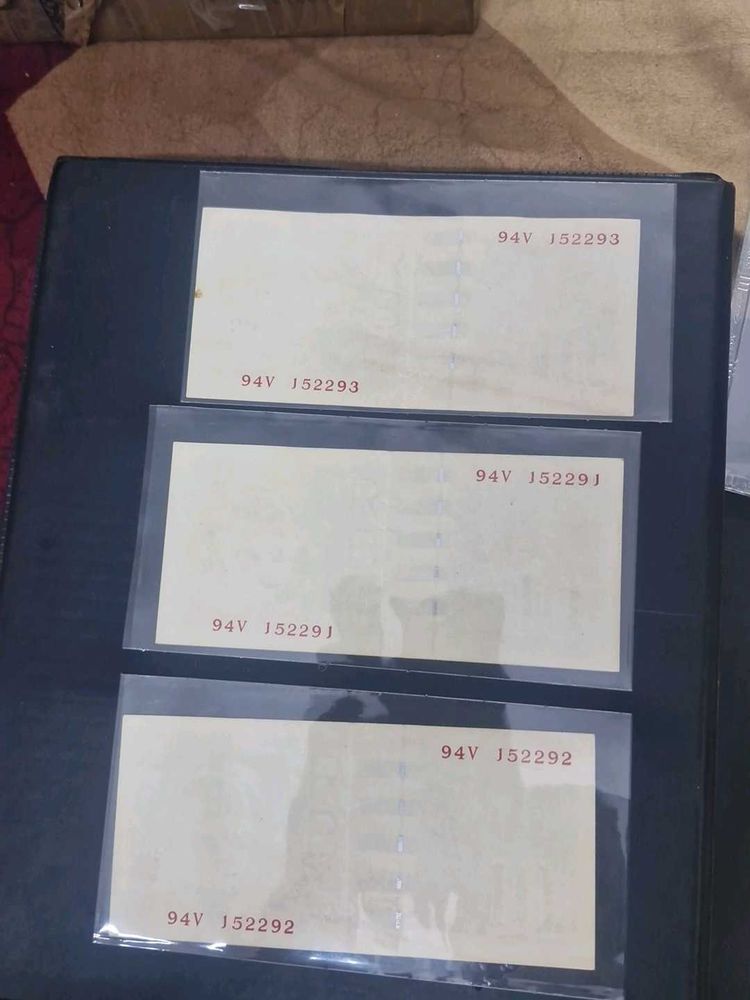 10 rs error note  3 pcs unface one and only in ind