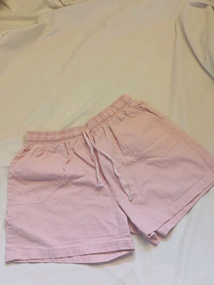 Pink Casual Shorts
