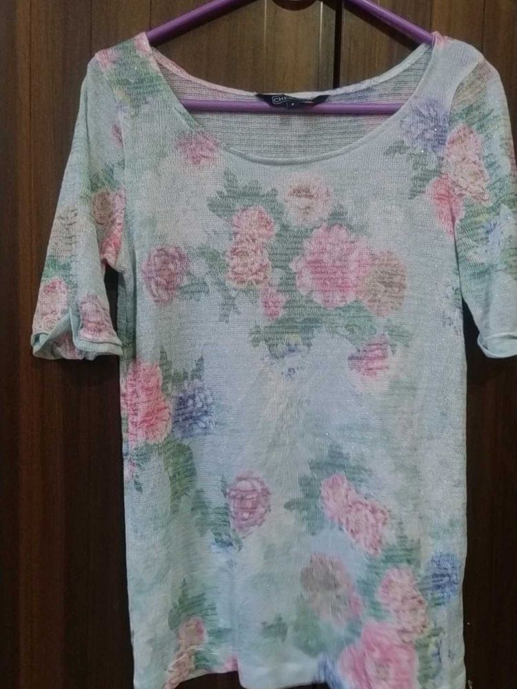 stylish neted transfer cute t- shirt collage girls