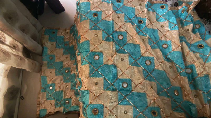 fulkari real mirror worked dupatta