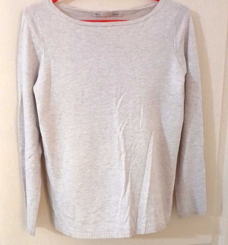 Soft Grey Knit Sweater