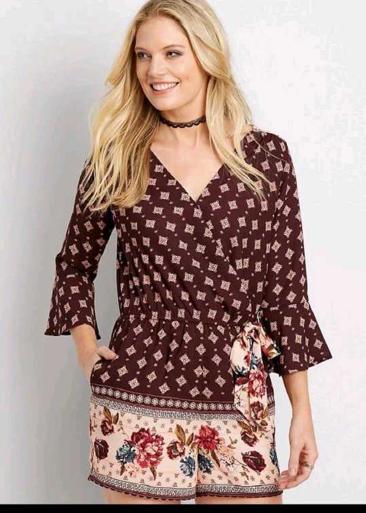 Floral Print Romper