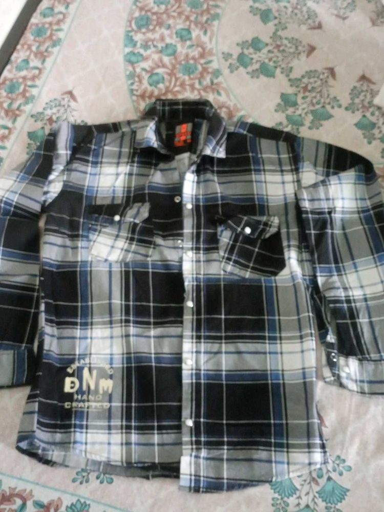 boy's Plaid Long Sleeve Shirt