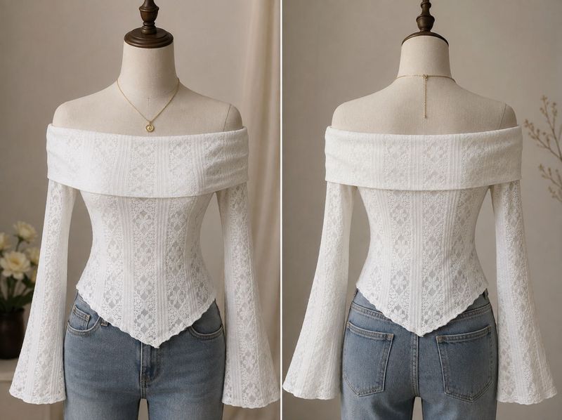 White Off-Shoulder Lace Top