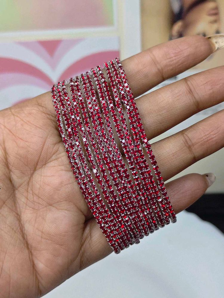 dark red sparkling bracelet
