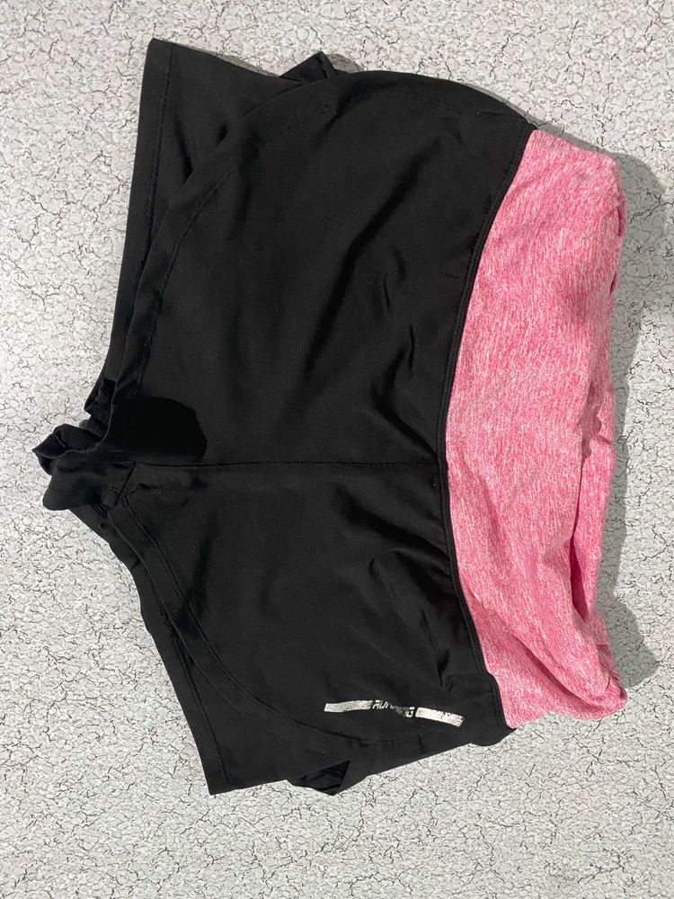 Active Black &amp; Pink Shorts