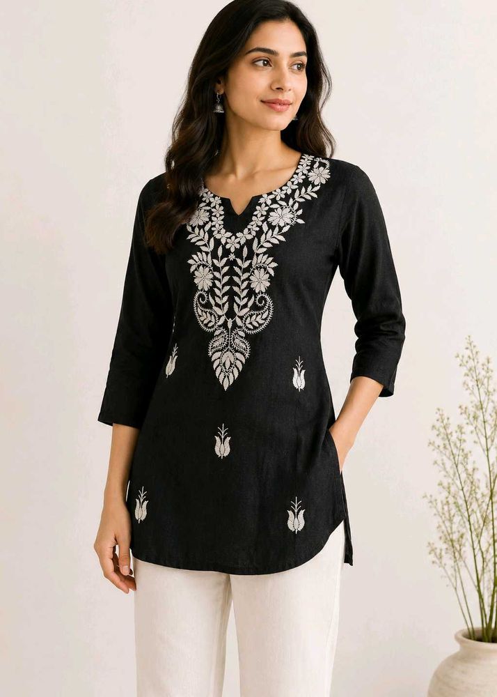beautiful grey short kurti