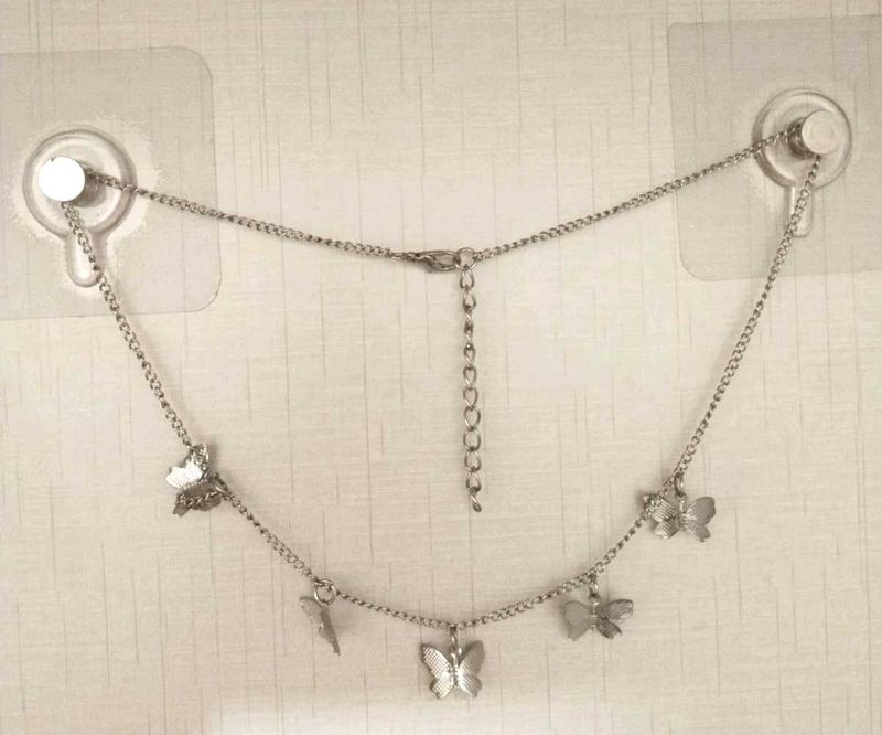 Silver Butterfly Charm Necklace