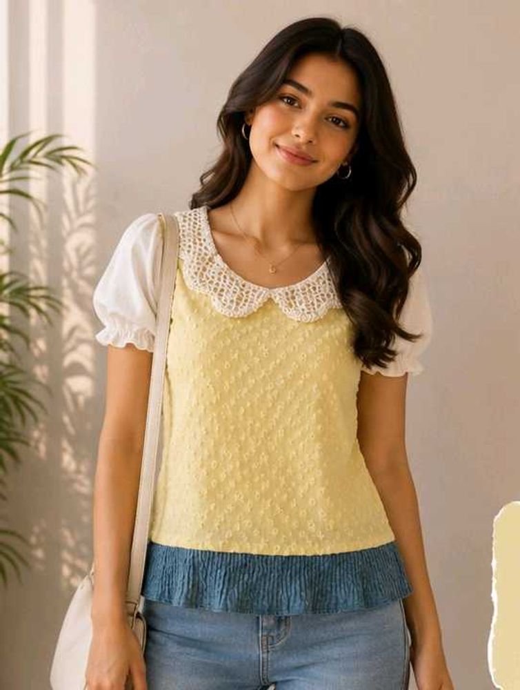 Yellow Shimmer Top