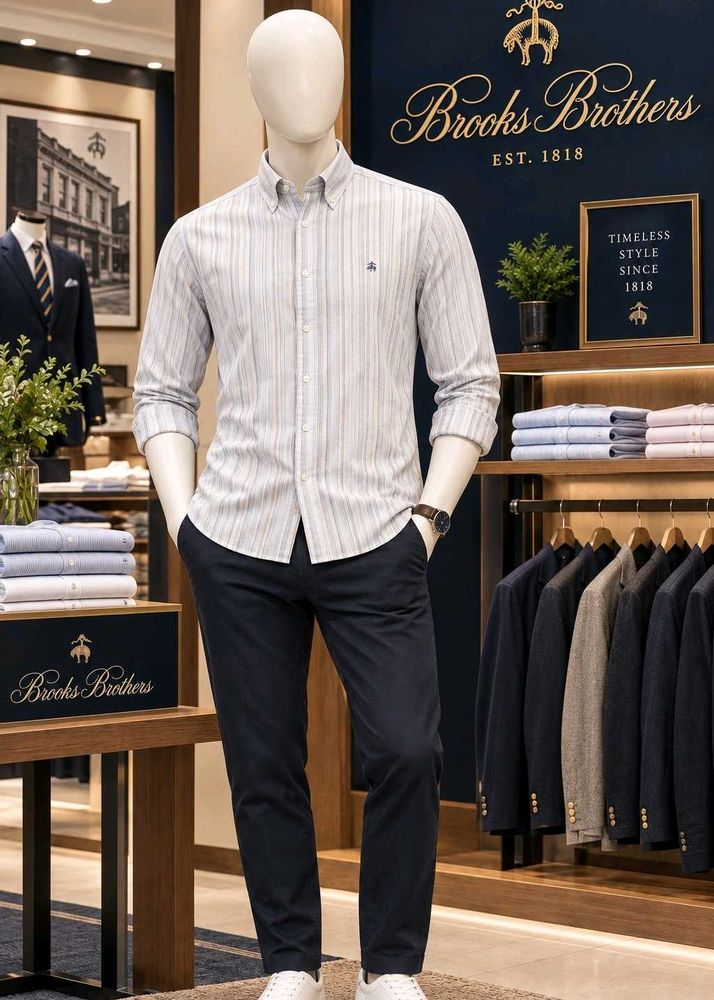 Men's Classic Striped Button-Down Shirt