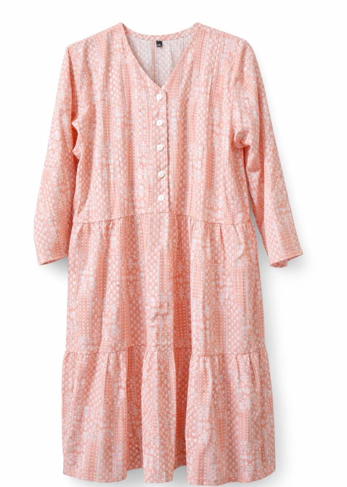 Pretty Peach Tiered Kurta