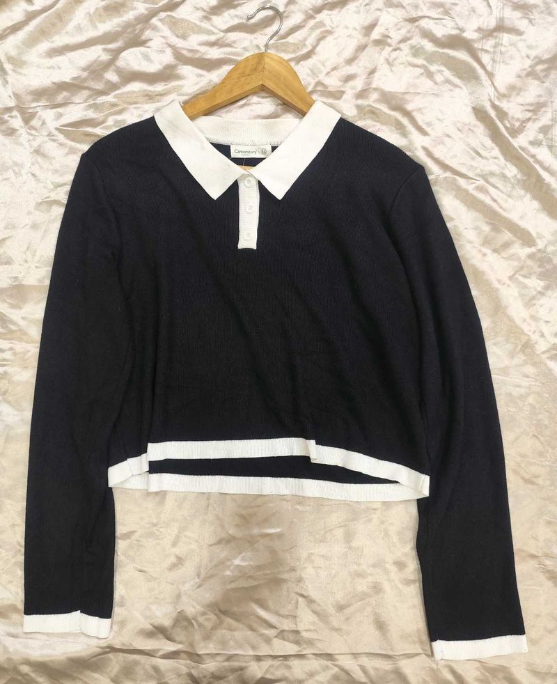 Collared Long Sleeve Top - M/L