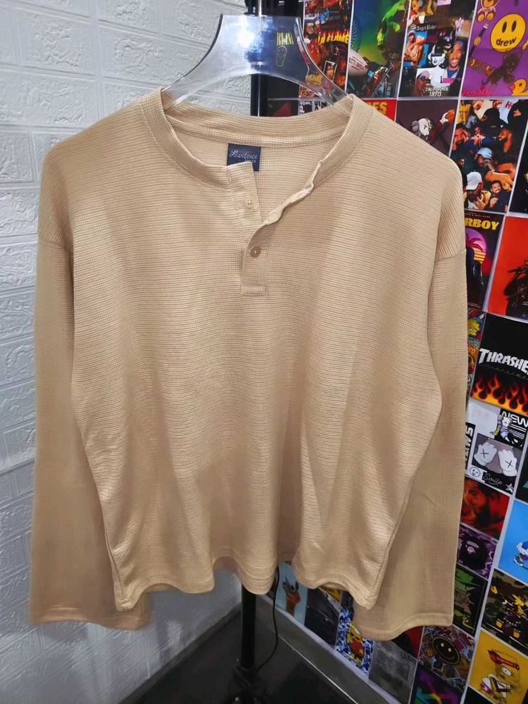 ABUNDANCE BOXY FIT WAFFLE HENLEY TEE 😎🔥❤️‍🔥