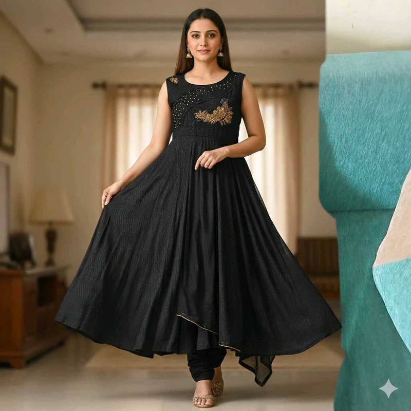 Elegant Black Embellished Dress