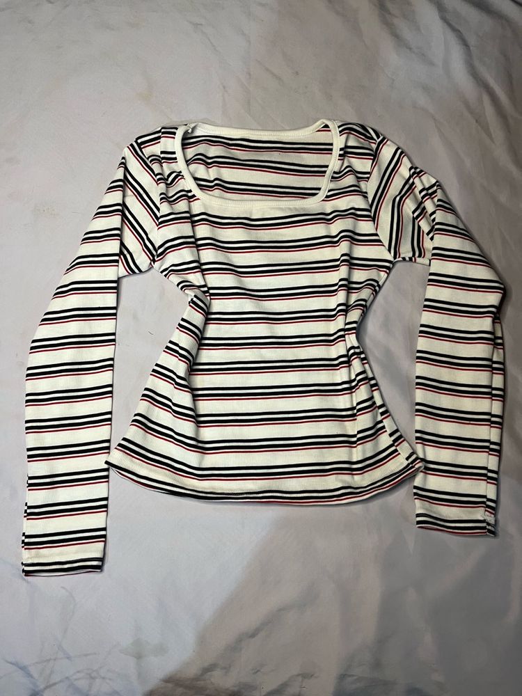 Striped Long Sleeve Top