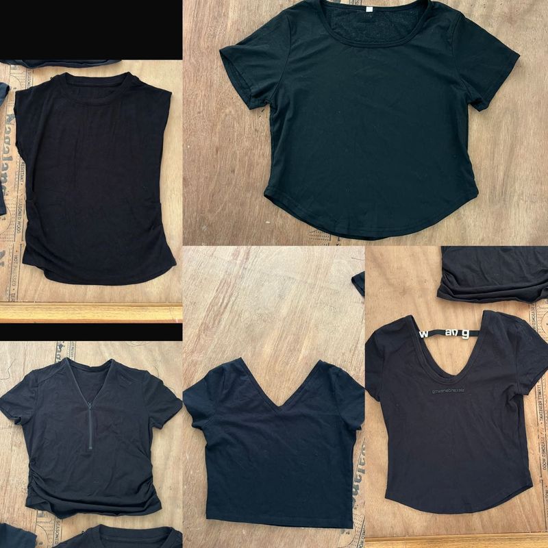 set of 5 Black T-Shirts