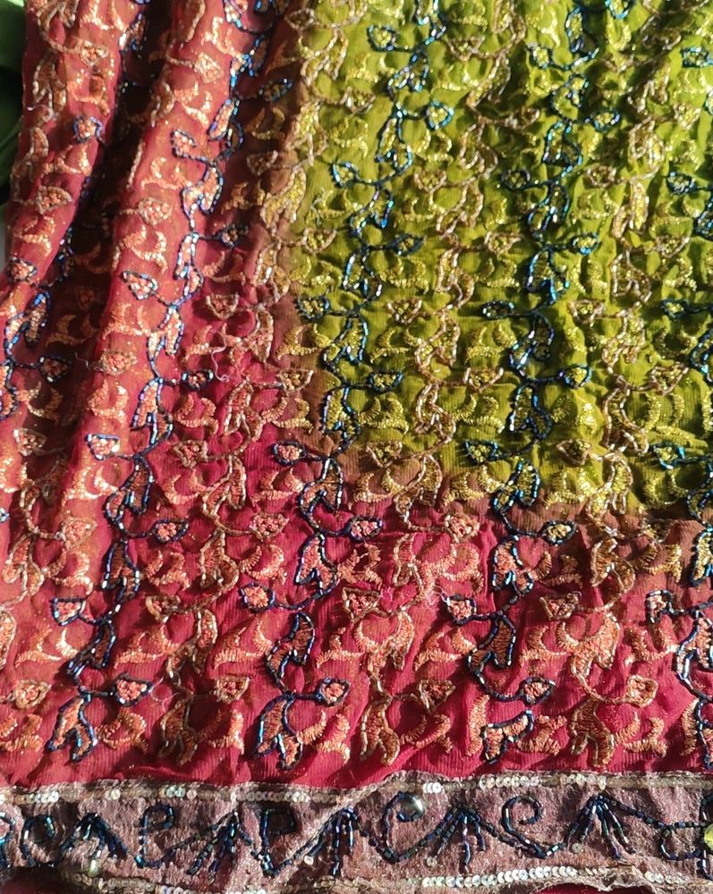 Vintage Embroidered Fabric