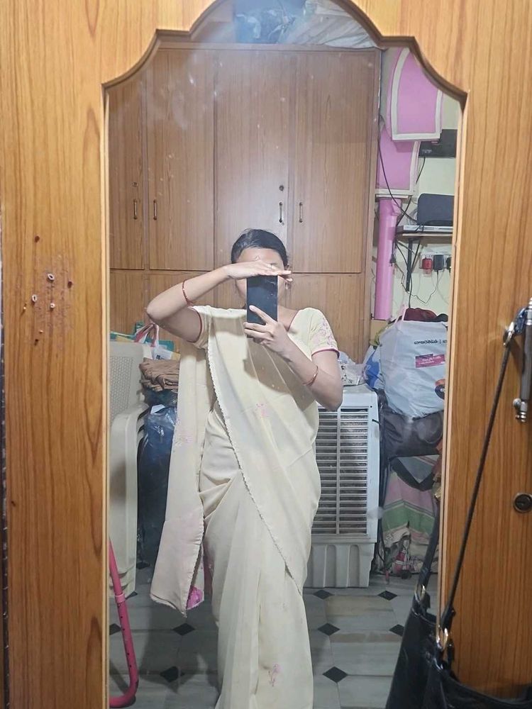 Elegant Beige Saree