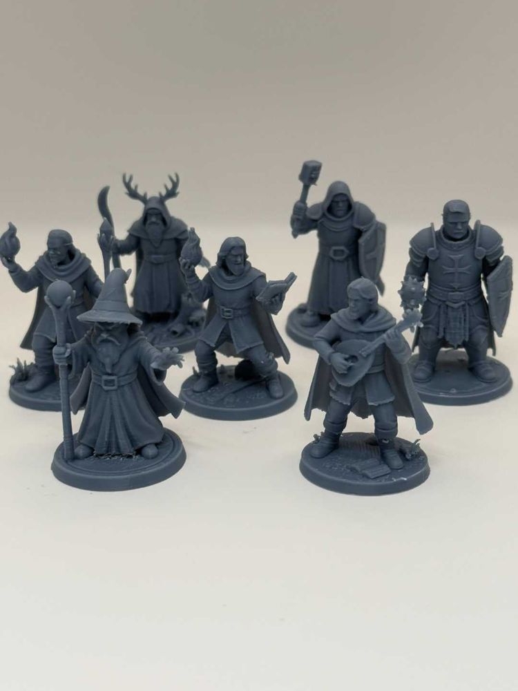 collection of seven hero miniatures,