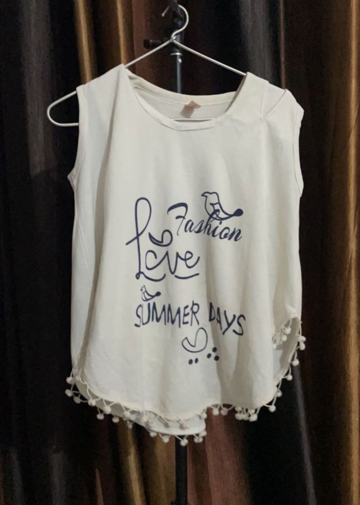 Cream "Love Summer Days" Tank Top