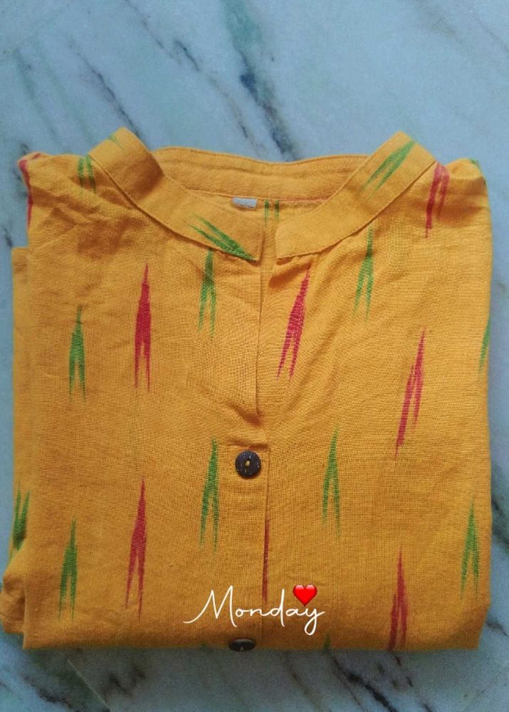🌹🌼Ikkat Cotton Kurti + dupatta