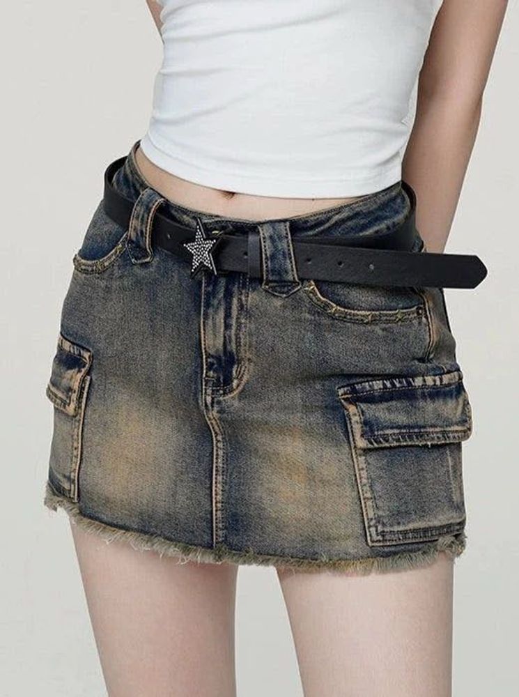 Mini Skirts with Front Pockets