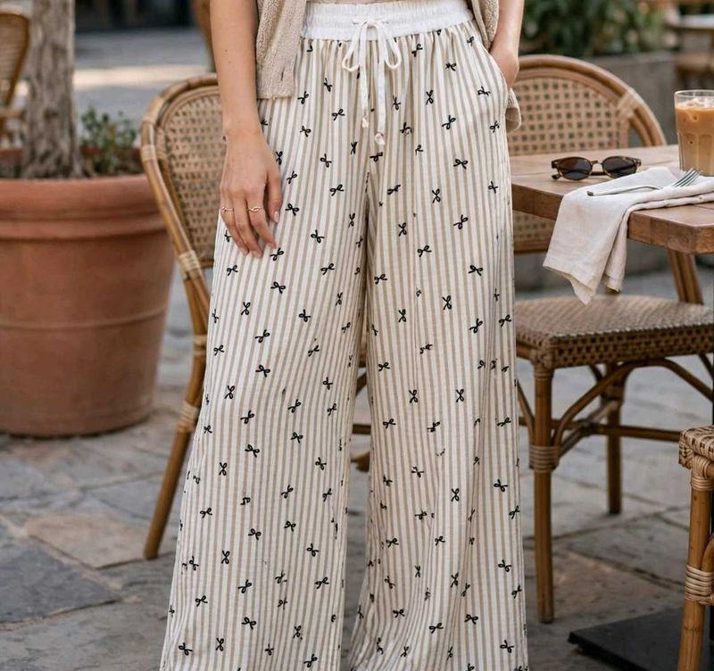Bow print plazo